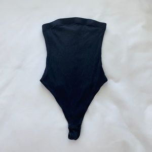 Urban outfitters out from under black ribbed strapless one piece m